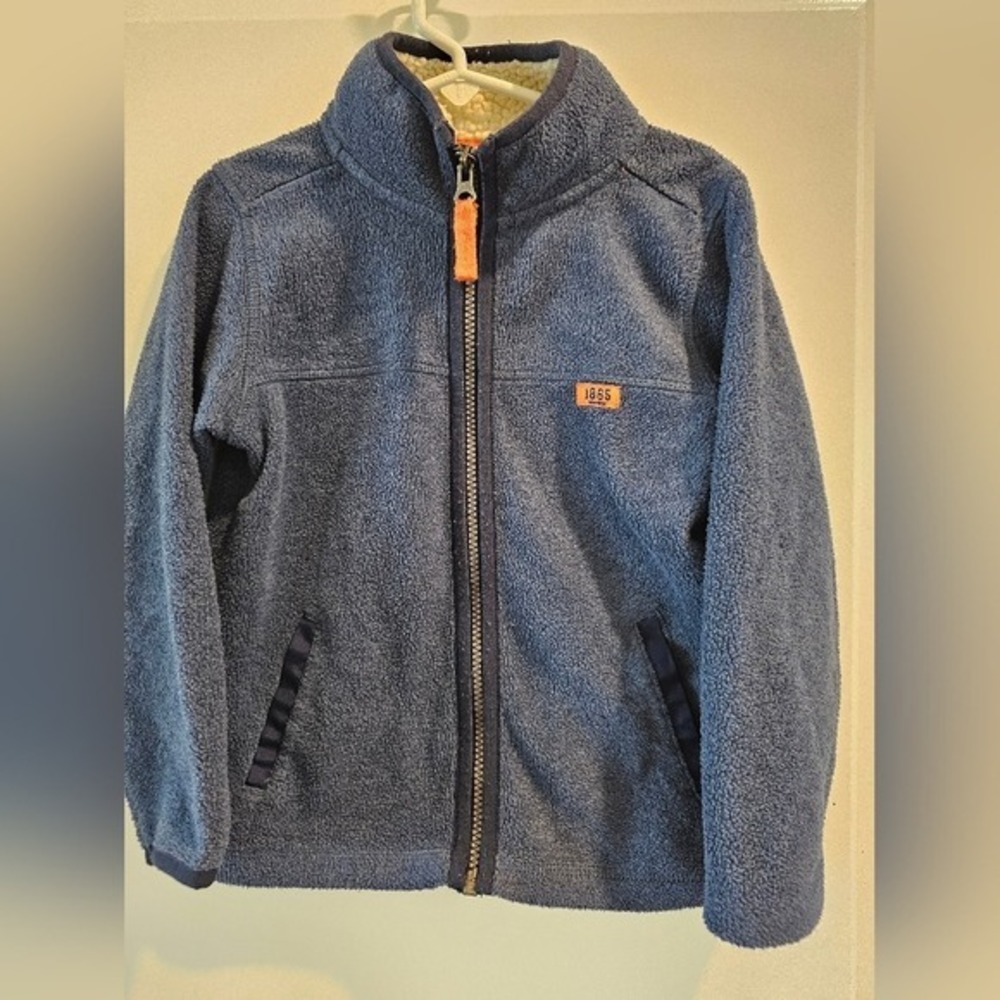 Kid's sz 4-5 Warm‎ Blue Zip Up Sweater Jacket Holiday Party School Spring Fall